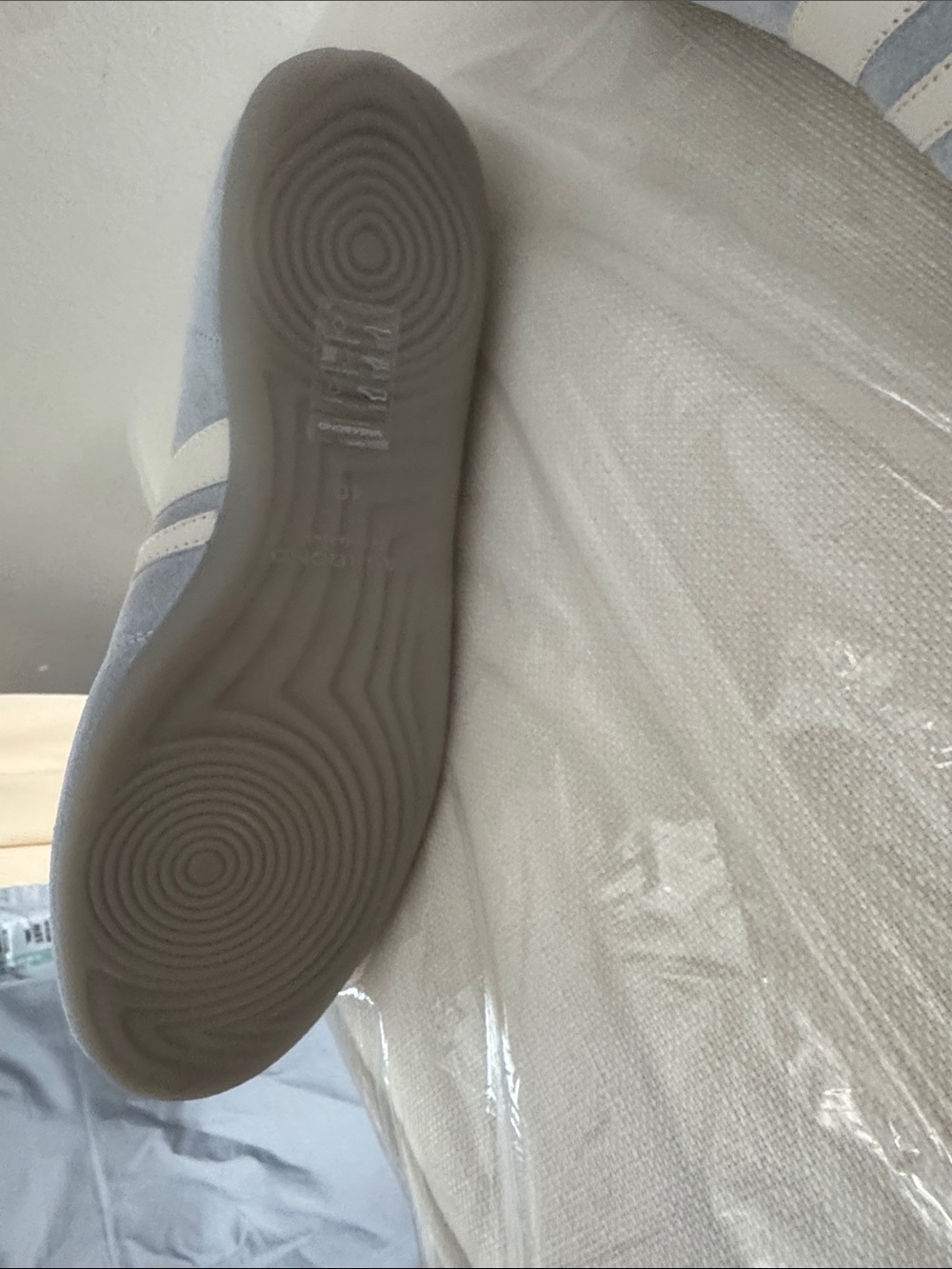 Vagabond Pale Blue and Cream Lace-Up Ballet Flats - Picture 5 of 14